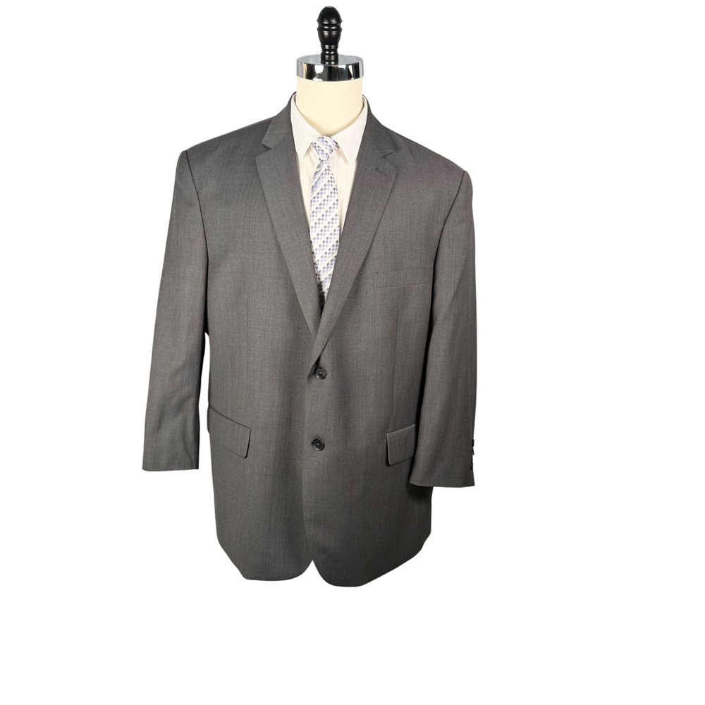 Pronto Uomo 50R Wool Blend Suit Jacket Blazer Separate Grey Two Button